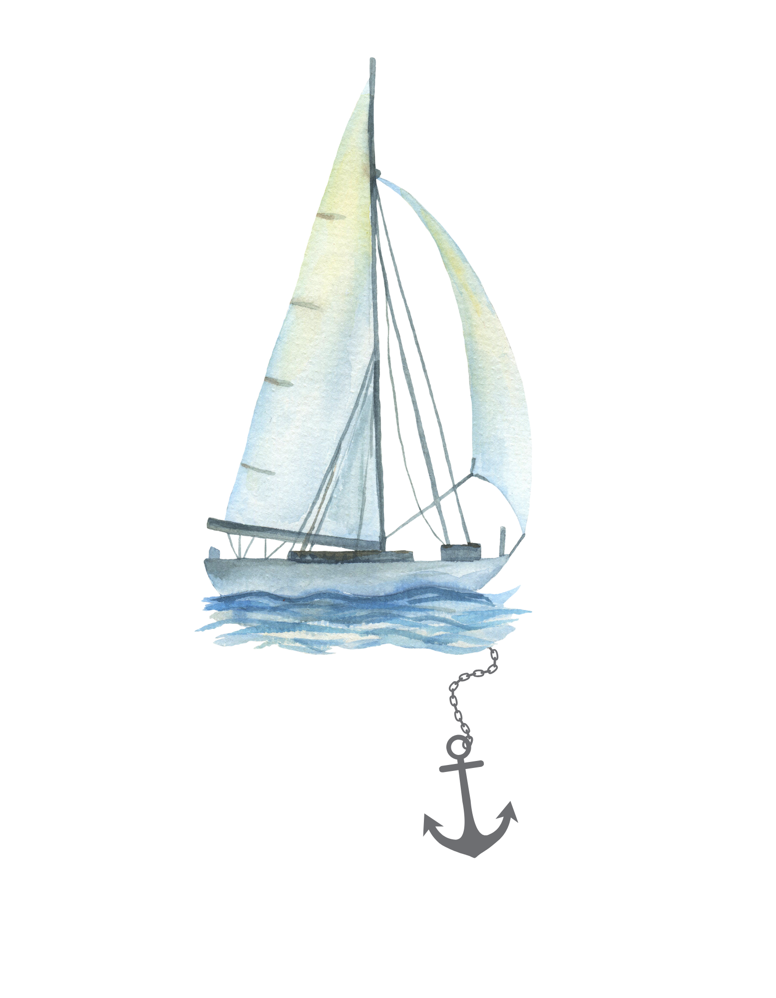 Segelboot mit Anker T-Shirt Women