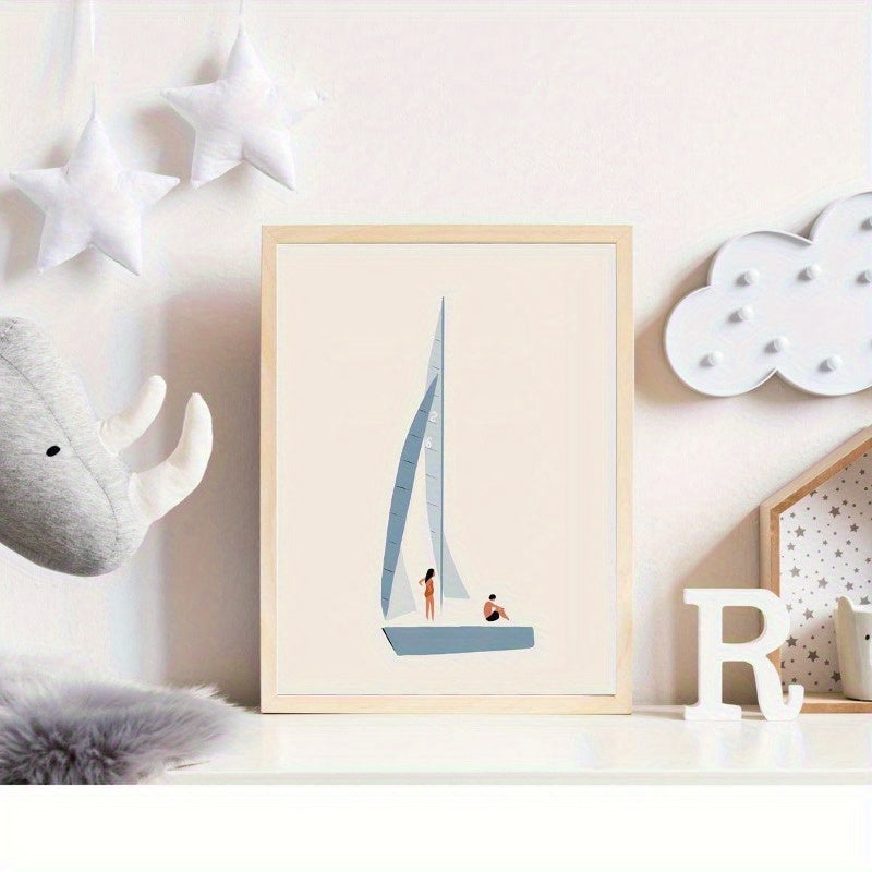 Sailboat on canvas print – without frame