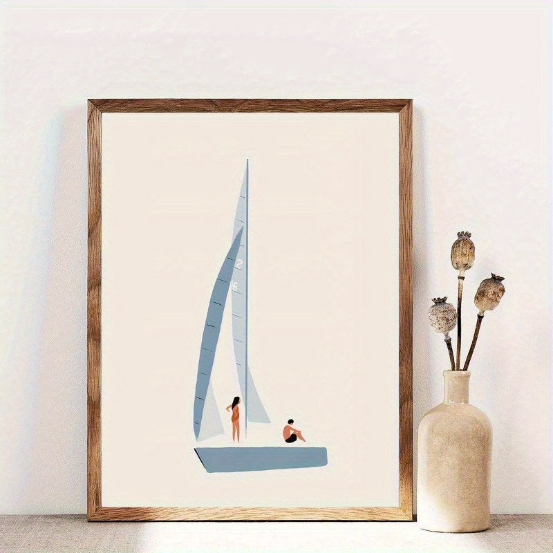 Sailboat on canvas print – without frame