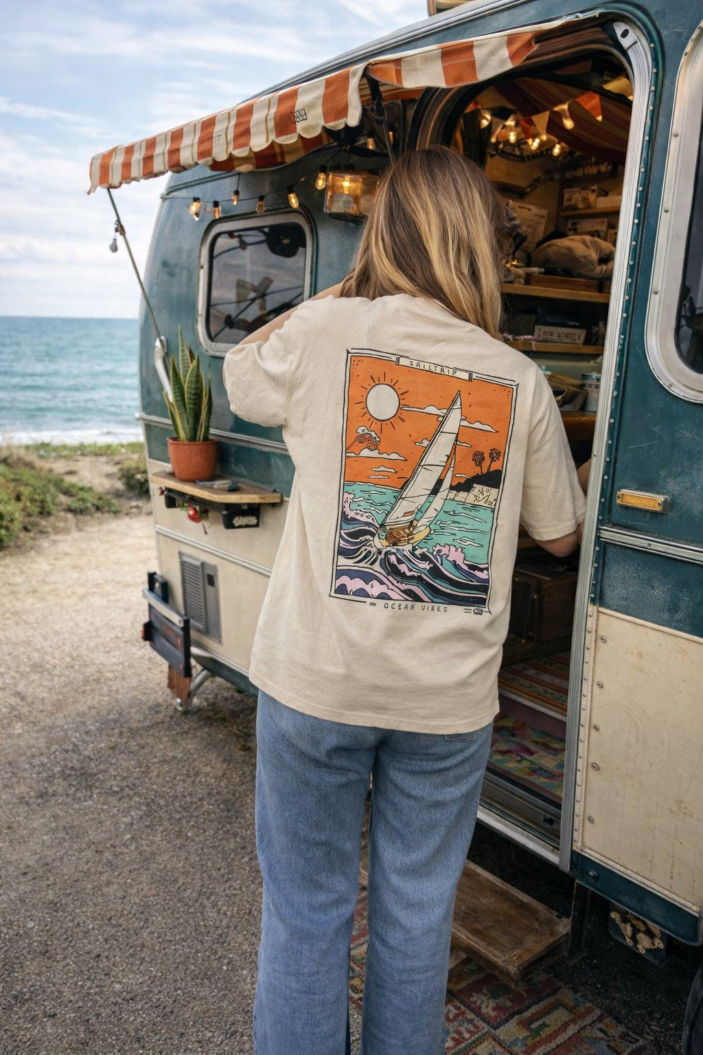Bio-Oversize T-Shirt - Sailing