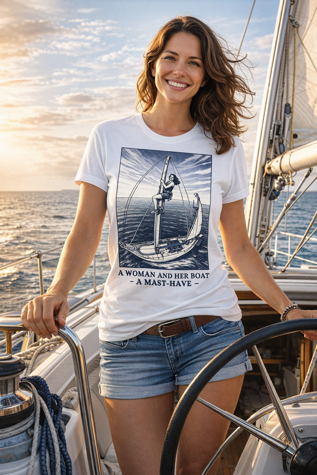 Bio - Shirt - A woman and her boat – A Mast-have