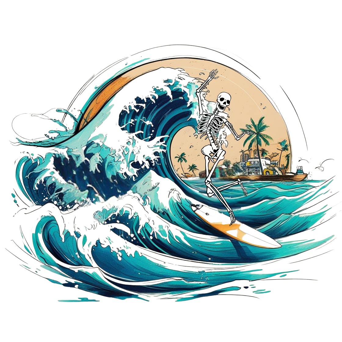Organic Surfer Skelett
