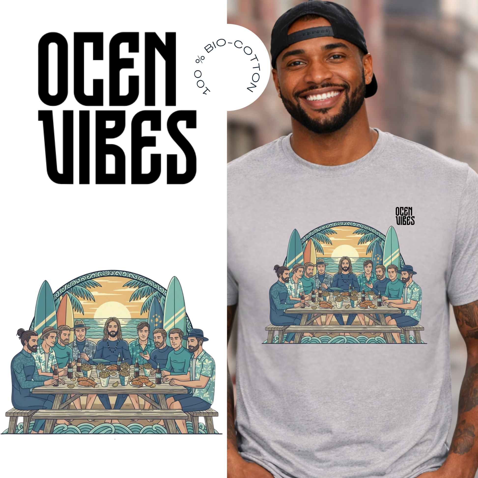 Bio Shirt - Supper on the beach with beachboys