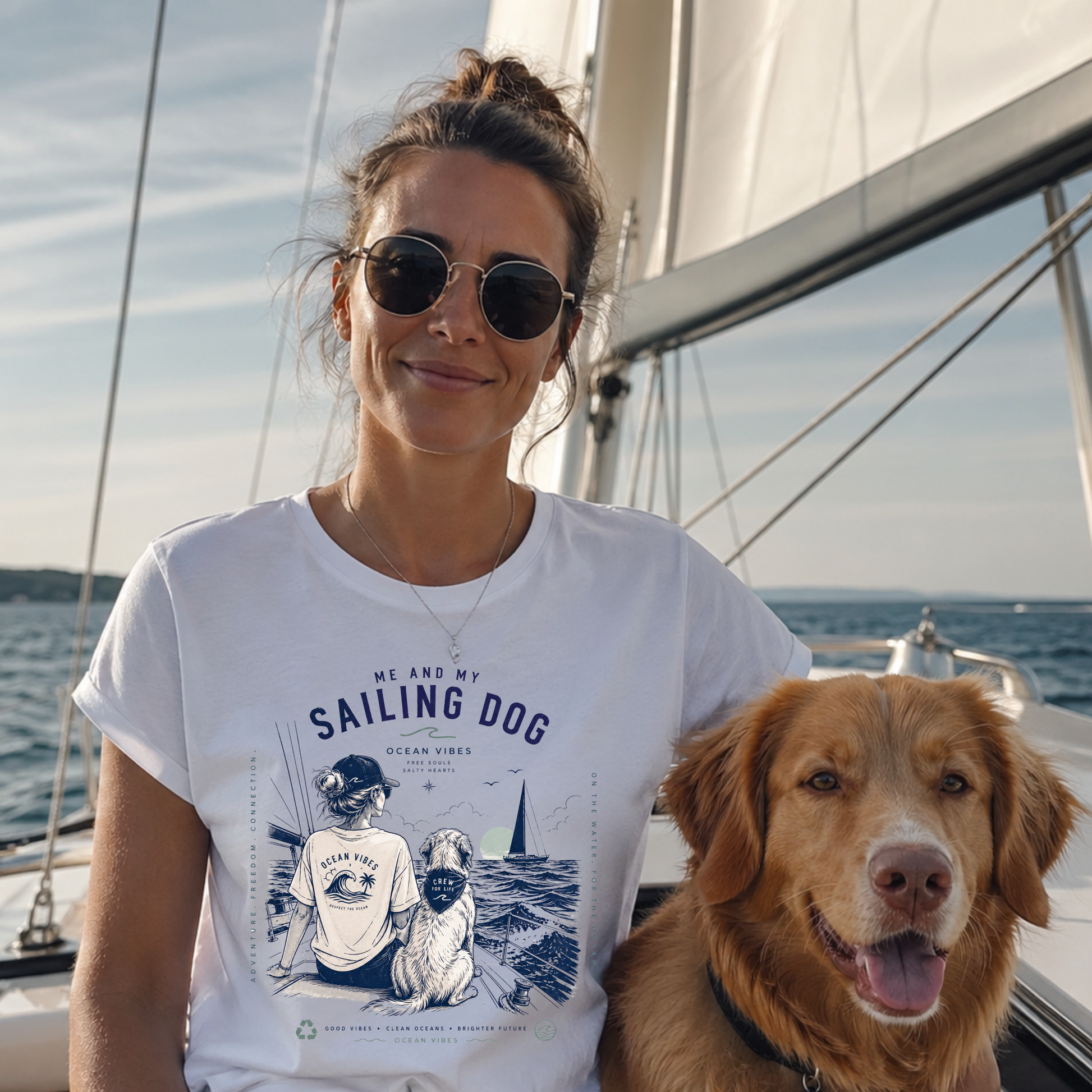 Bio - T-Shirt - Me and my Sailing Dog