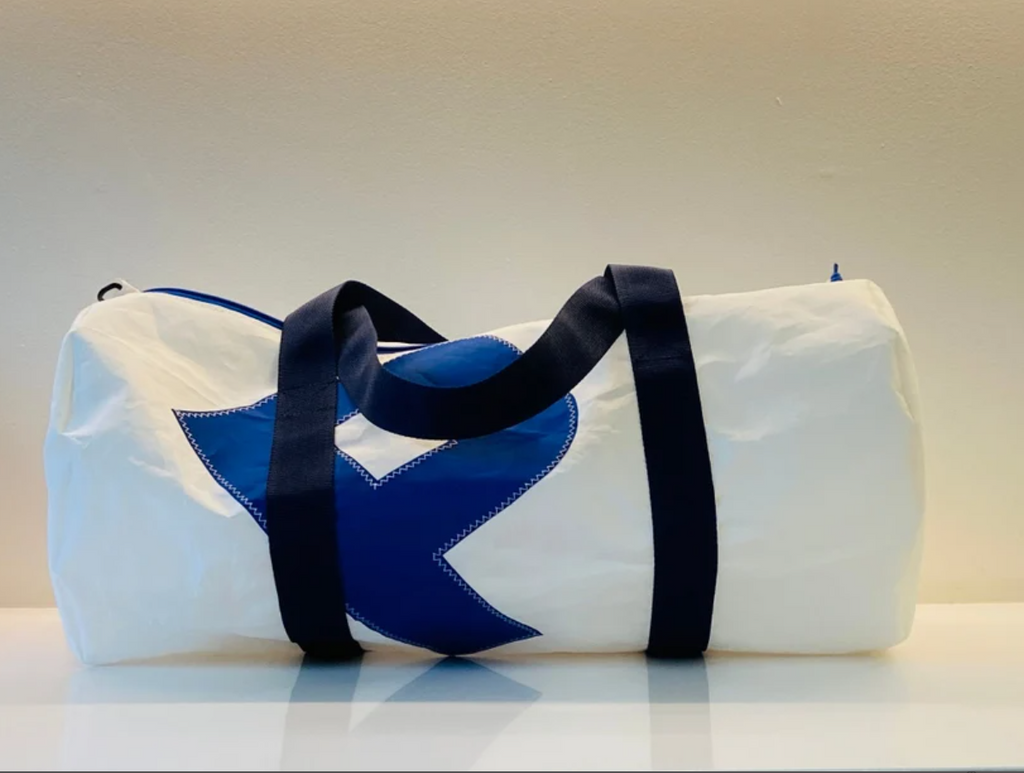 Sports bag made from recycled sails