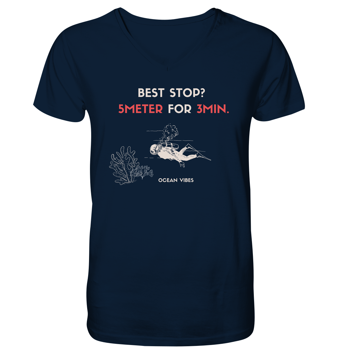Safety stop - Mens Organic V-Neck Shirt