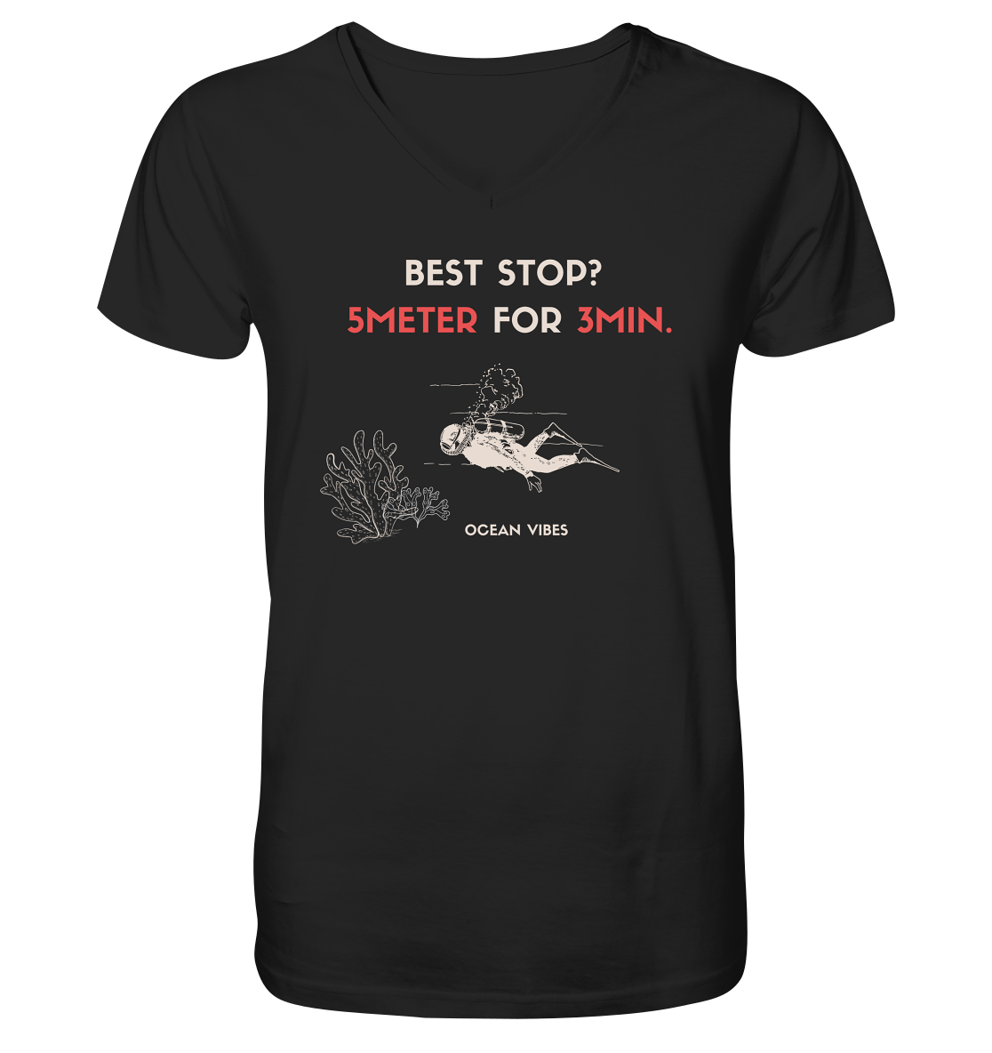 Safety stop - Mens Organic V-Neck Shirt
